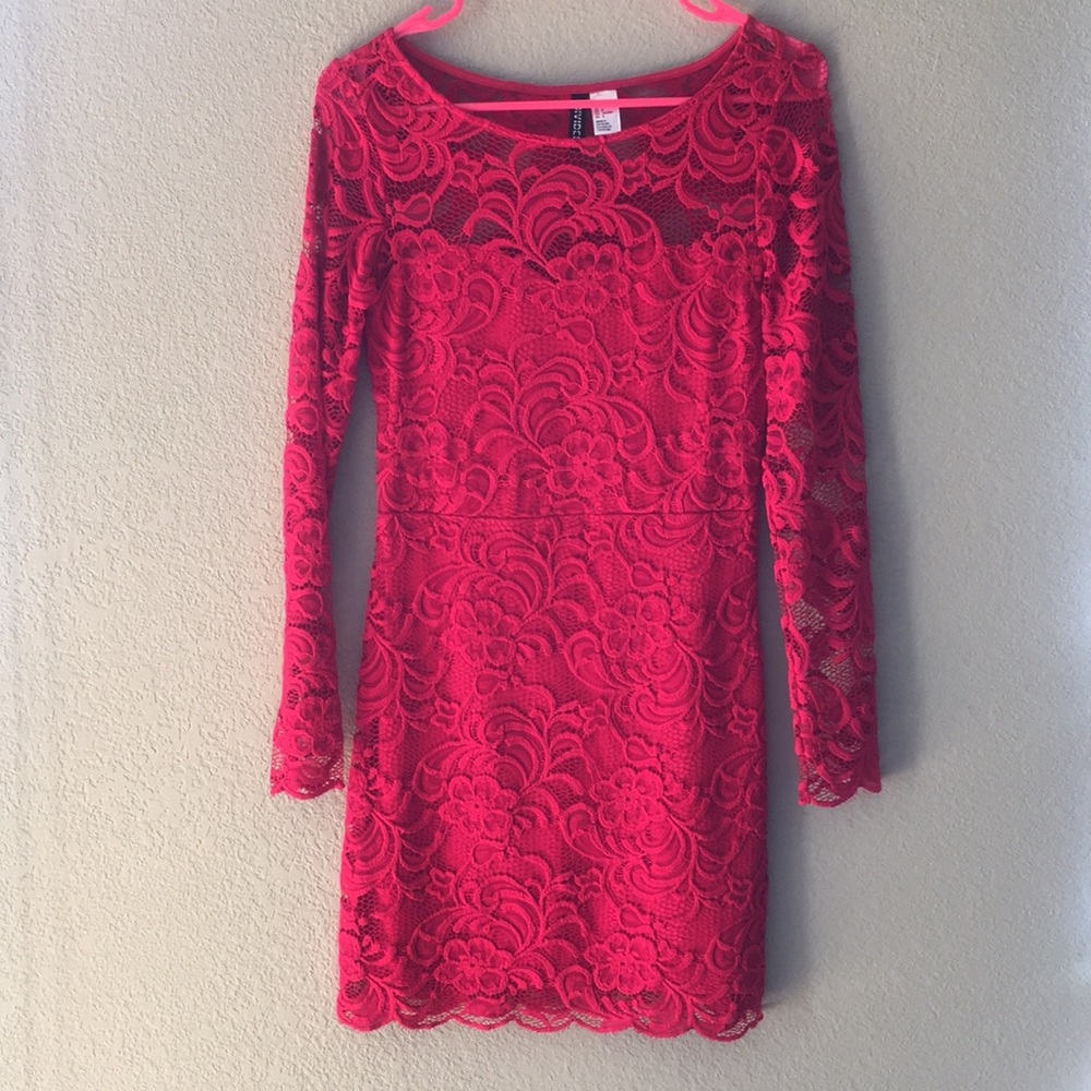 Sexy Red Lace Dress 💃🏼